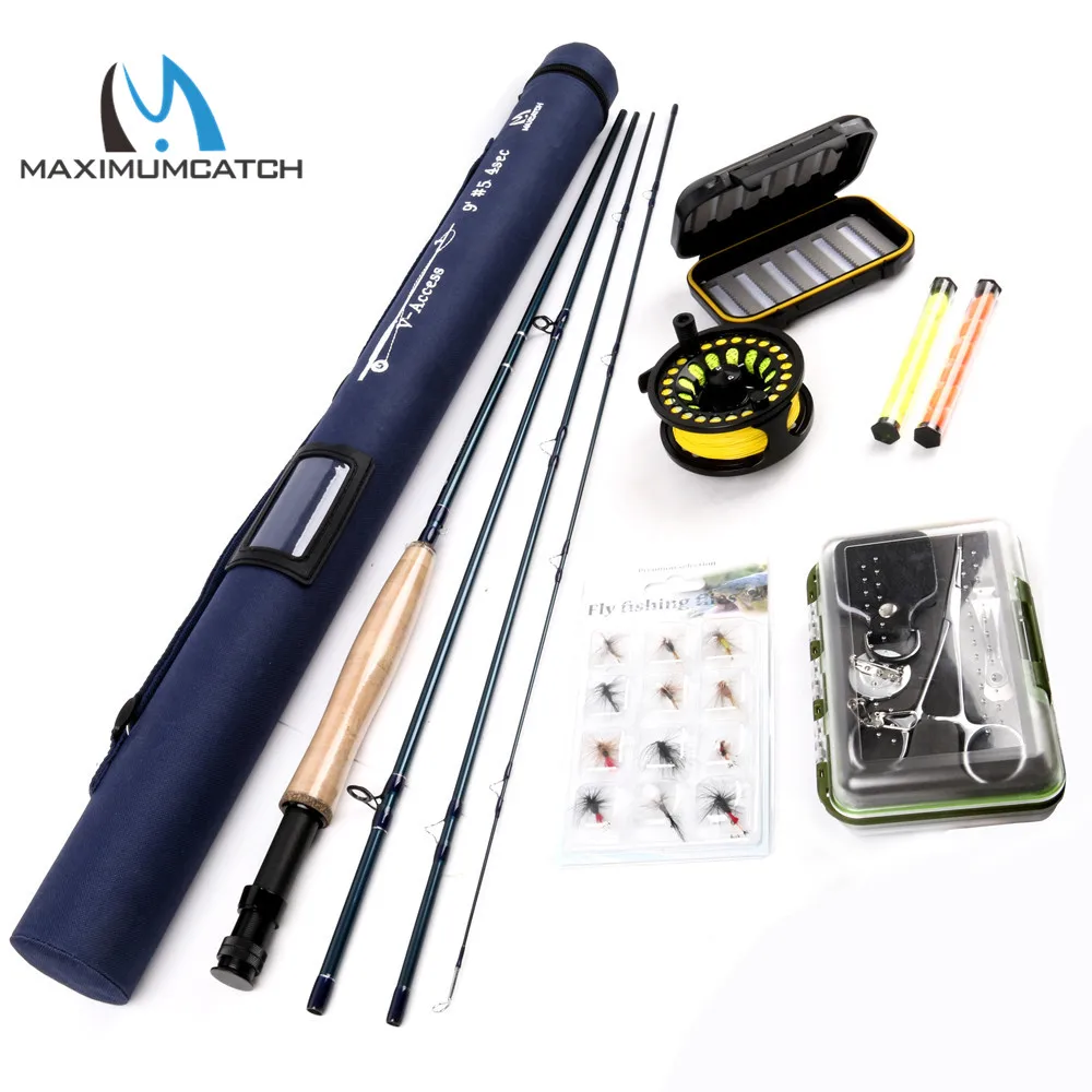 Maximumcatch 5 6 вес Fly Rod combo 9FT графитовый IM10 углеродное волокно быстрое действие Удочка