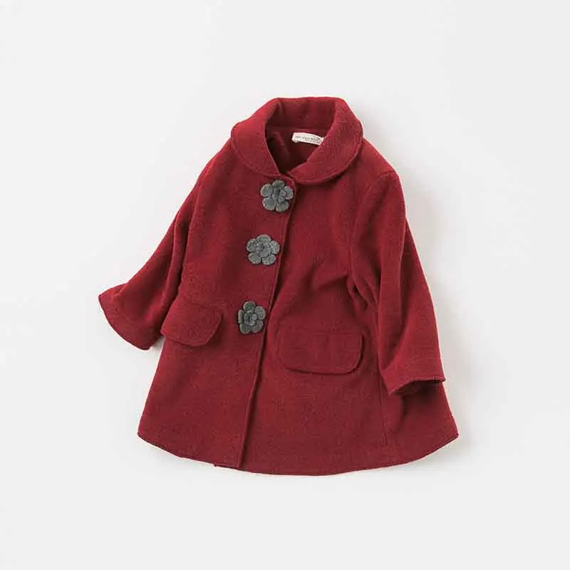 DB8893 dave bella autumn winter baby girl lovely jacket children fashion outerwear kids navy wine coat | Детская одежда и обувь