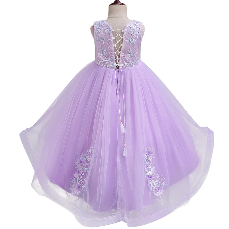 2018 пасхальное платье для девочек высокое качество Vestidos детская одежда свадебное