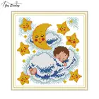 Joy Sunday рукоделие сделай сам Dmc Вышивка крестиком Печатный холст хорошая ночь ребенок узор Аида Ткань 14 Вышивка крестиком