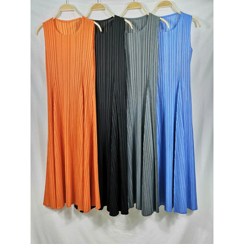 Changpleat 2019 летние новые женские однотонные платья Miyak плиссированные модные тонкие