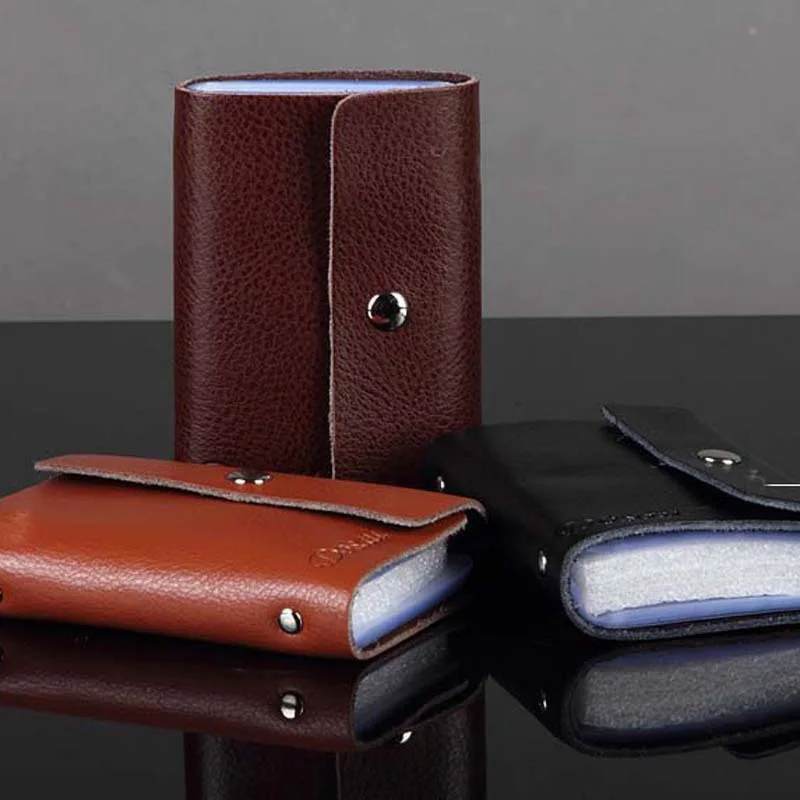 

100% Genuine Leather Card Holder Business Card Holder Women&Men's Card ID Holders For Businessman Fashion Cow Leather Cardholder