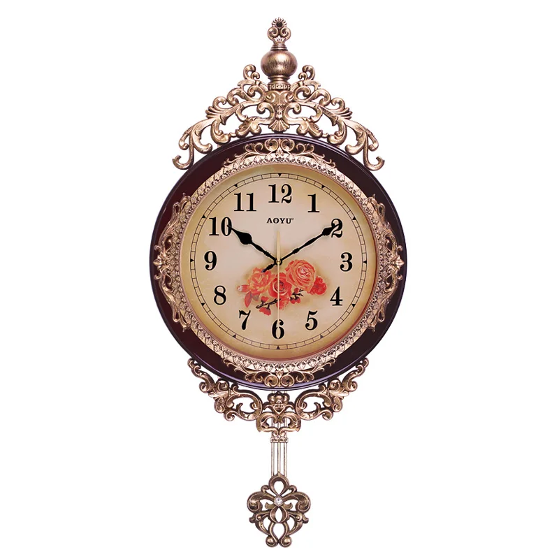 Античная 20 дюймов часы настенные в европейском стиле супе качели сидя номера mute