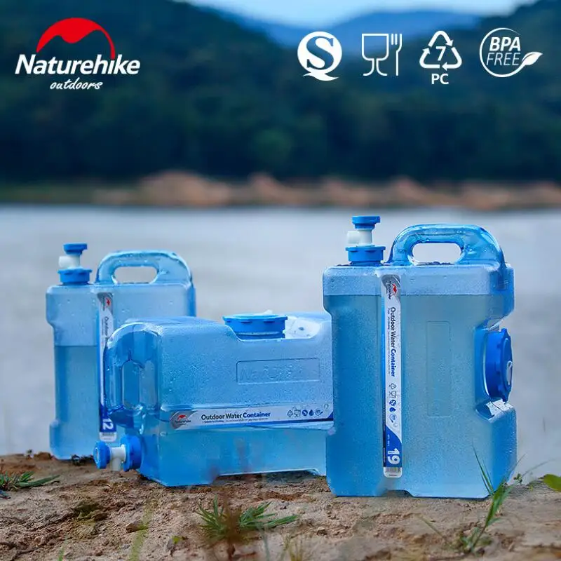 Naturehike 12L/19L/24L резервуар для воды, Пищевой ПК резервуар для воды, аксессуары для кемпинга, контейнер для воды, ведро, NH18S024-T
