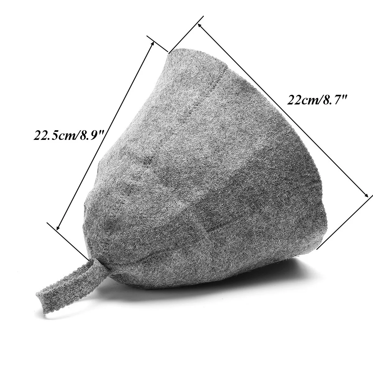Серая фетровая шапка для русской баньи 90% шерсти диаметр 8 7 дюйма | Дом и сад
