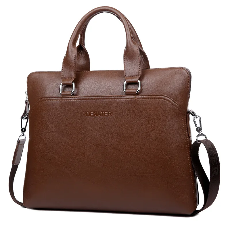 Новый роскошный кожаный деловой мужской портфель Мужская модная сумка через