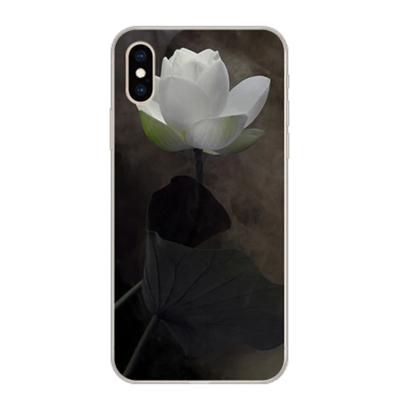 5 8 дюймовый чехол для iphone XS мягкий телефона в цветочек защитный 10S Чехлы
