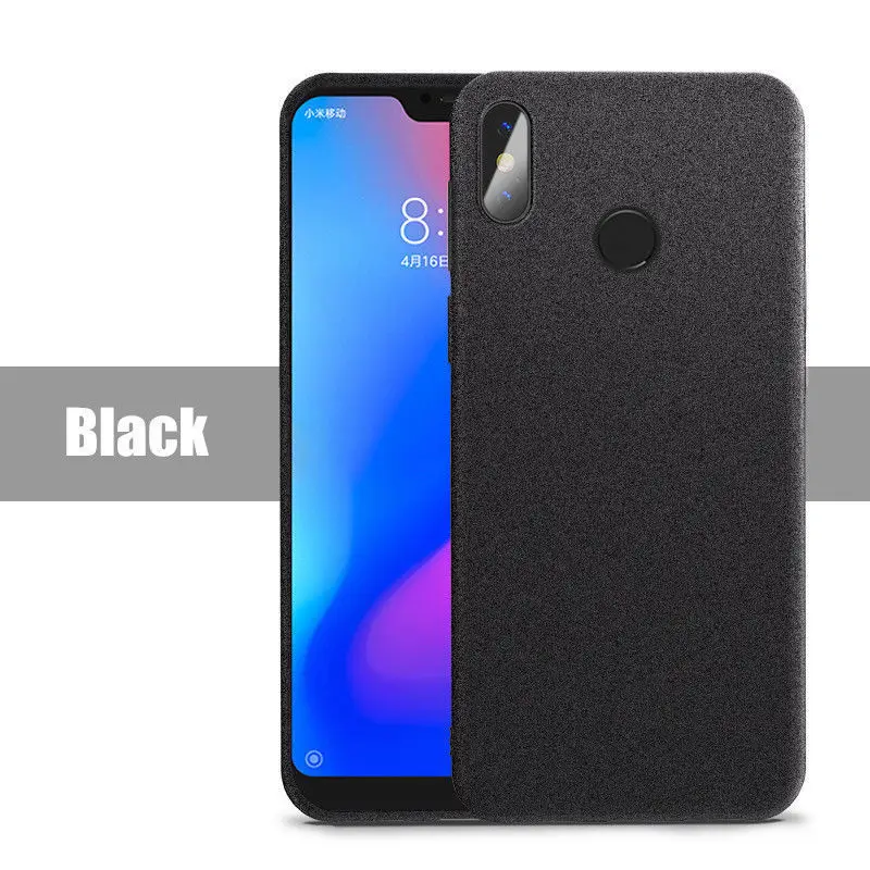 Black Чехол для Xiaomi mi A2 Lite 9 8 SE Pocophone F1 A1 mi x 2 2s Max 3 песчаник мягкий чехол для Xiao mi Red mi Note 7 6 5 Pro 7A 6A S2 - Цвет: Black