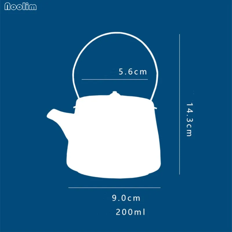 NOOLIM 200ml Jingdezhen Ceramic Pastel Hand Painted Pomegranate Gourd Tea Pot Kiln Filter Teapot Kung Fu Kettle Drinkware | Дом и сад