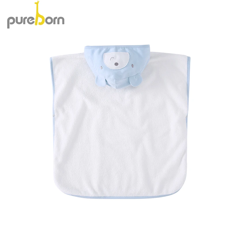 Пляжное полотенце с капюшоном для маленьких девочек и мальчиков пончо хлопковое