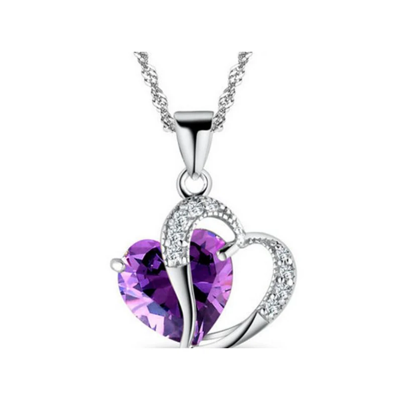 Кристалл алмаза женские ожерелье Короткие персик кулон сердце|pendant woman|pendant