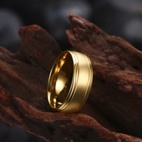 fashion new arrivals couple rings for women jewelry stainless steel wedding party men ring trendy unisex gold color ring