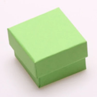 Green Крафт-упаковка для ювелирных изделий, модные подарочные коробки для браслета, серьги, кольцо, ожерелье, чехол с черной губкой, принимает индивидуальный логотип - Цвет: Green