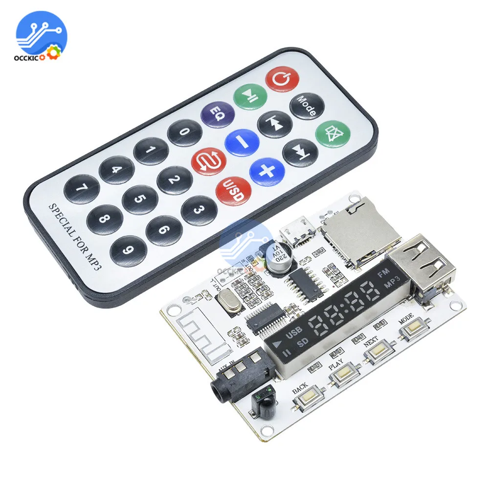 Bluetooth MP3 декодер плата dac equipo de sonido модуль плеера FM радио USB/TF LCD пульт