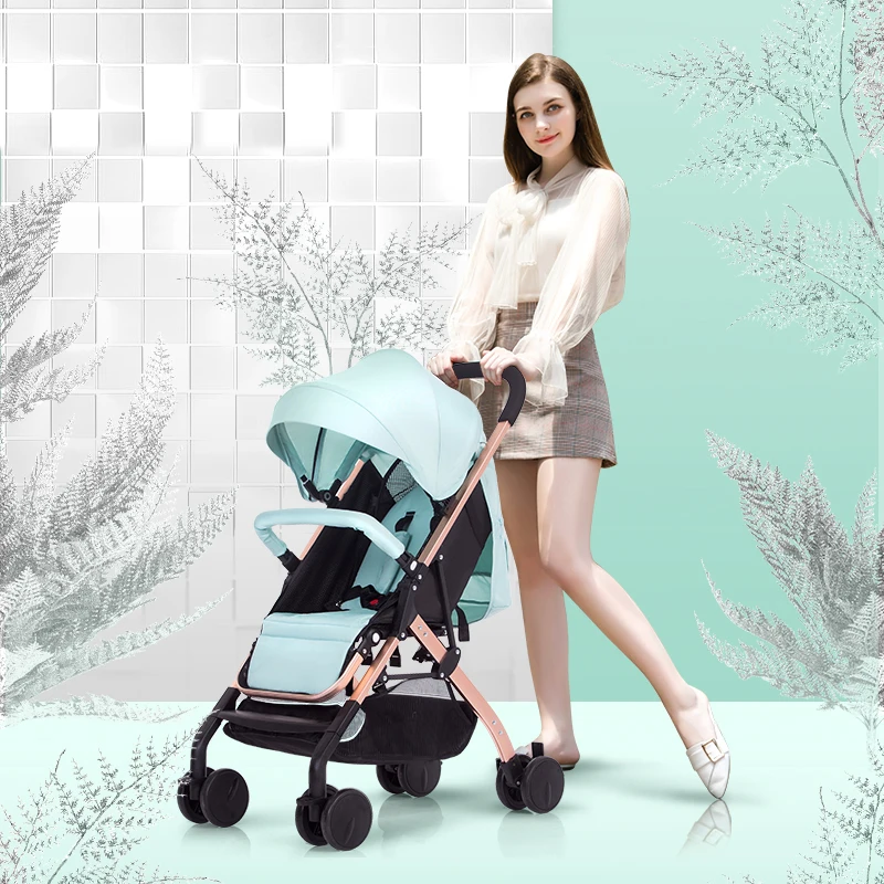 

Прогулочная коляска Babyfond4.9kg, светильник Кая Складная портативная коляска, сидячая, наклонная, для маленьких детей, простая детская коляска