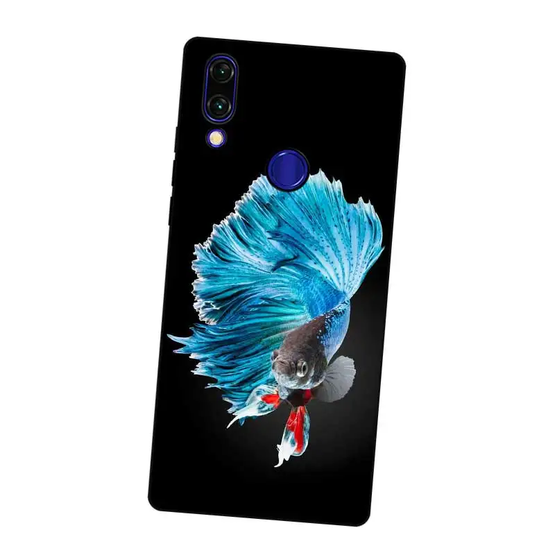 N270 Betta Fish Black Silicone Case Cover For Xiaomi Redmi Note 3 4 4X 5 5A 6 7 Pro Global |