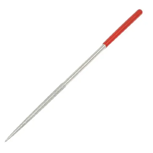 

DSHA New Hot New Silver Tone Red Plastic Lapidary Round Rat Tail Diamond Files 3mm x 140m