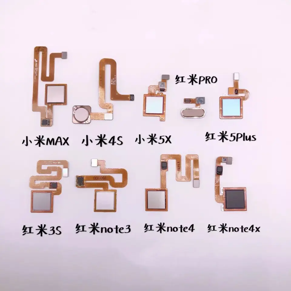 Макс 4S 5X Redmi 5Plus 3S NOTE3/4/4X PRO 4X отпечатков пальцев Сенсор гибкий кабель FPC FFC Backspace