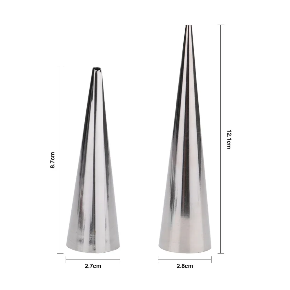 6 шт./компл. Нержавеющая сталь спиральной формы для Круассанов коническая труба