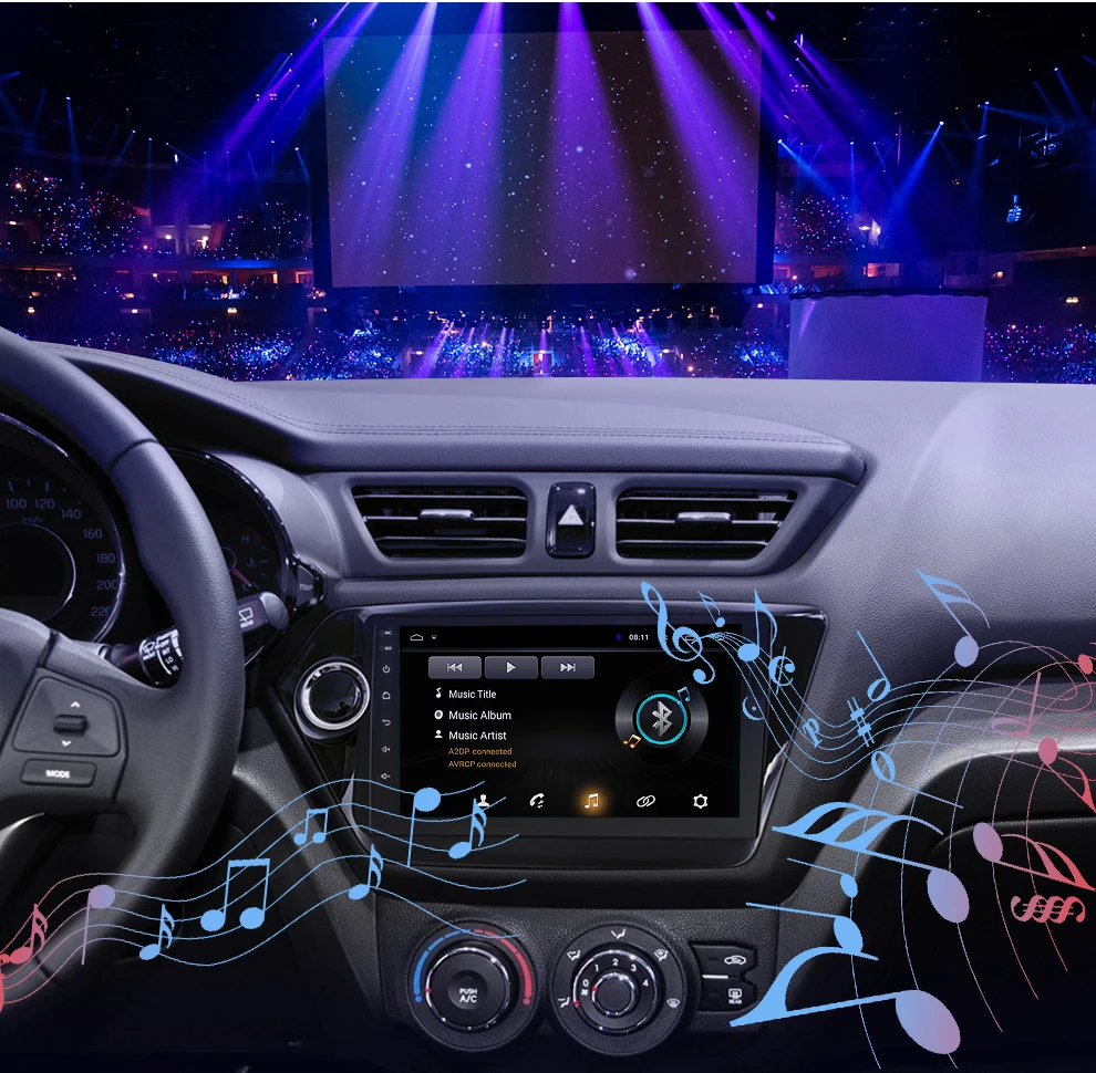 2din Android 8,1 wifi gps навигация автомобильная магнитола для Kia K2 Rio 2012 2013 автомобильный dvd-плеер Видео Стерео магнитофон