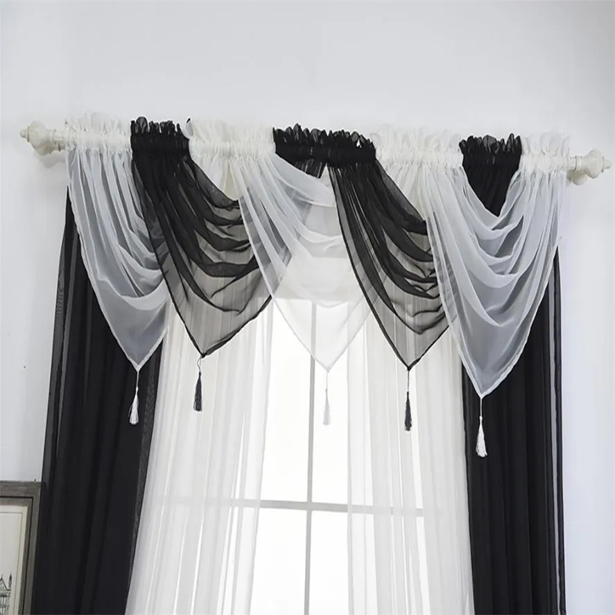 Ouneed 1 шт. 45*45 см современная вуаль занавески лоскуты все цвета Pelmet Valance сетчатые s