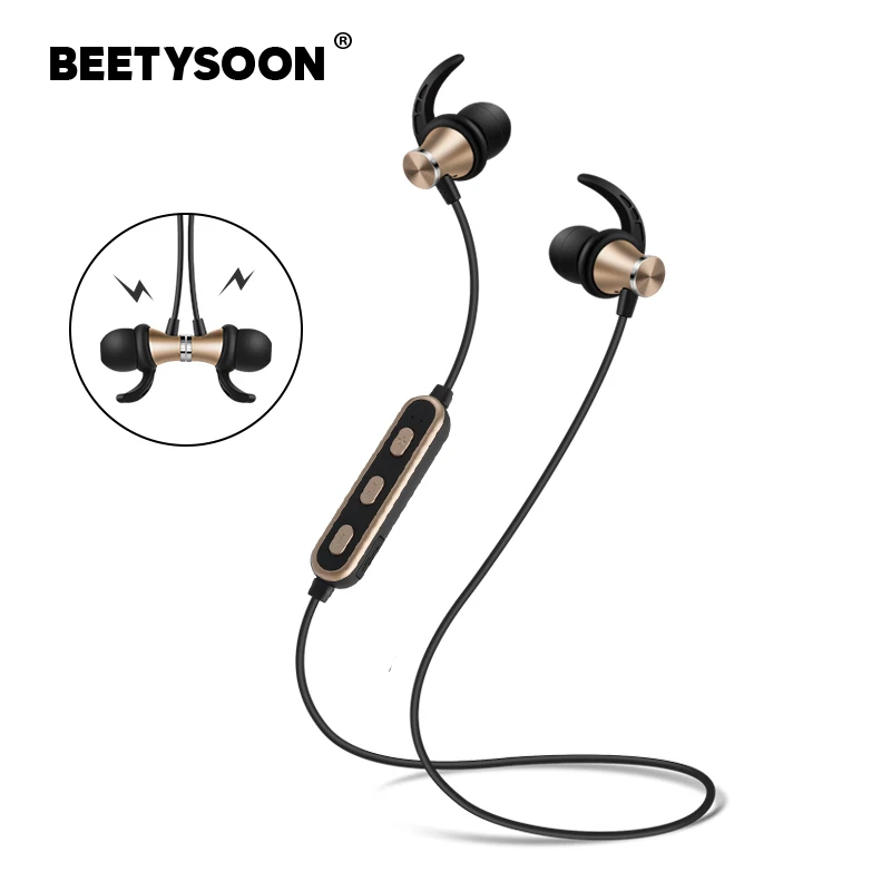 BEETYSOON S7C металлические спортивные Bluetooth наушники устойчивое Магнитный наушник