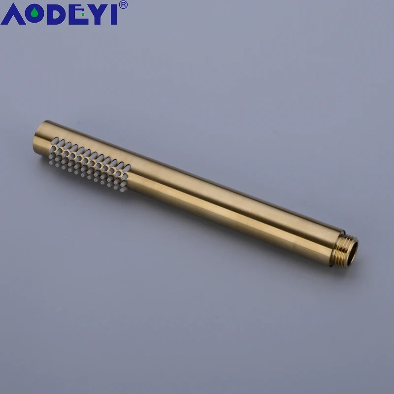 AODEYI ручная душевая головная щетка Золотая с одной ручкой Ванная комната ручной душ кран с смесительным клапаном латунный ручной Душ кран