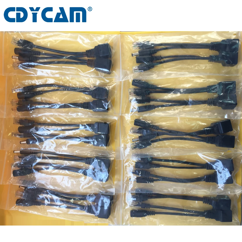 Cdycam 20 шт. (10 пар) кабель адаптер POE экранированный переключатель разделитель