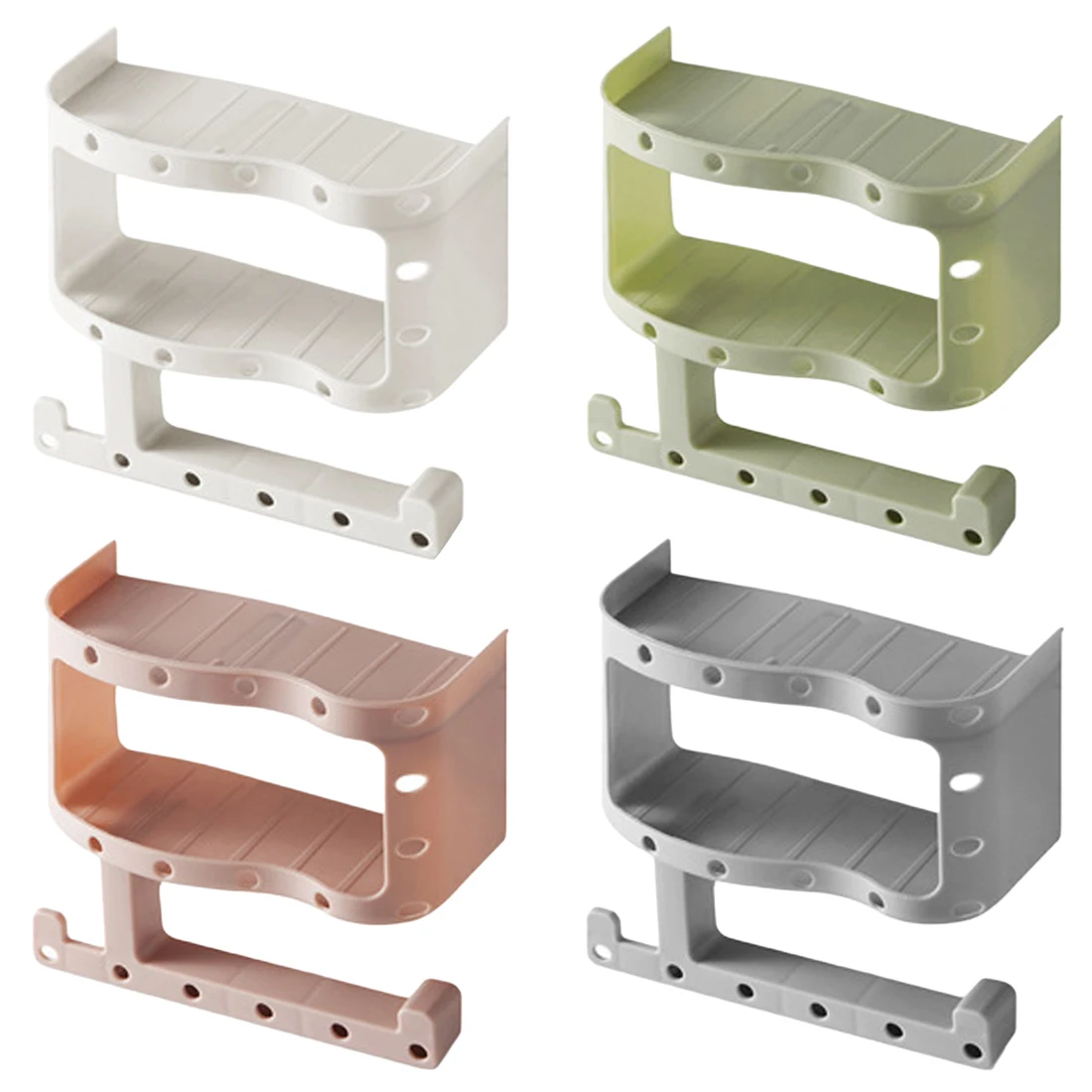 Bathroom Double layer Paper Phone Holder with Shelf Mobile Phones Towel Rack Toilet Paper Holder Tissue Box Plastic storage Rack