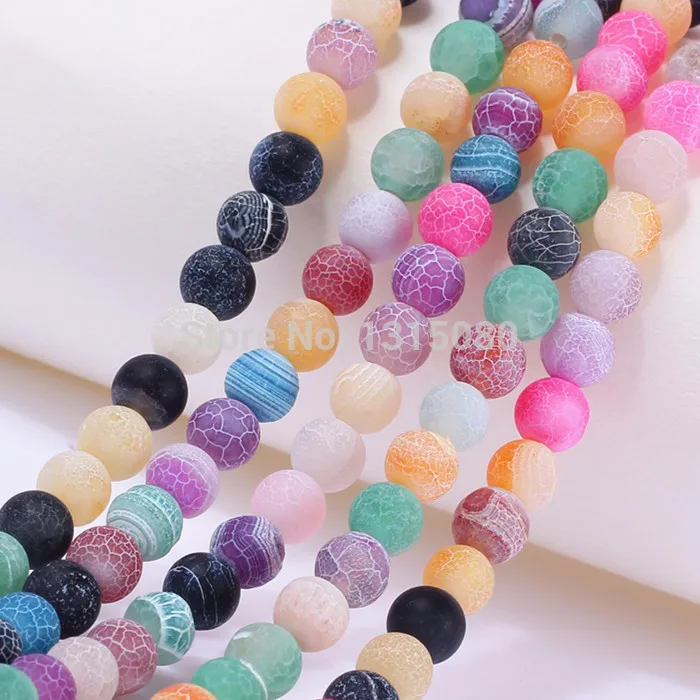 

6mm Scrub Natural Stone Loose Beads For DIY Jewelry Findings 120Pcs/Lot