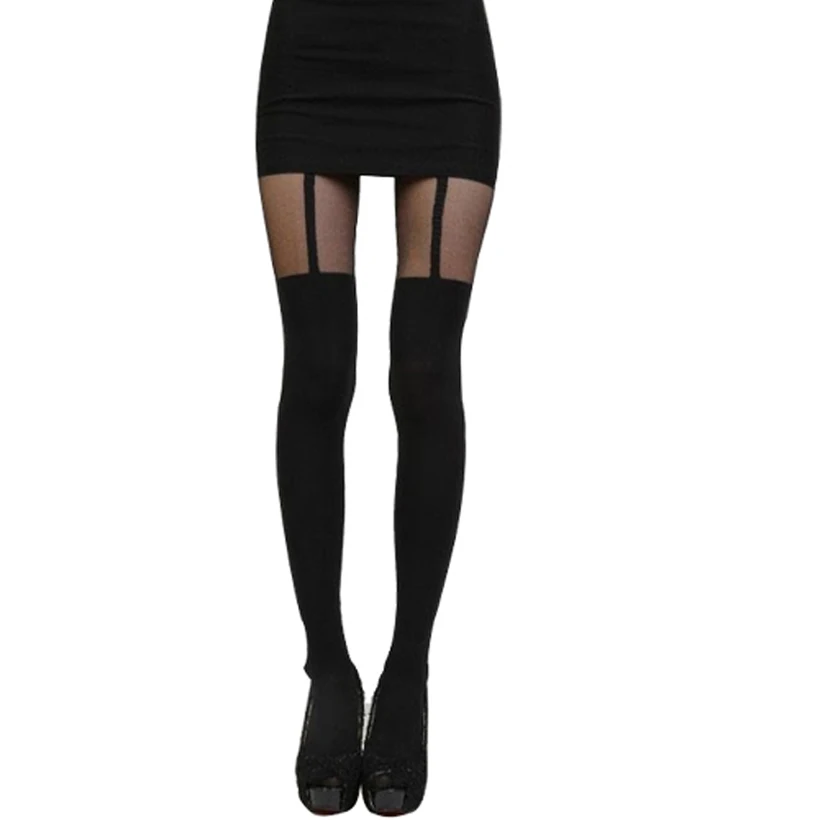 Женские черные пикантные колготки Match Up новинка весны стильные женские