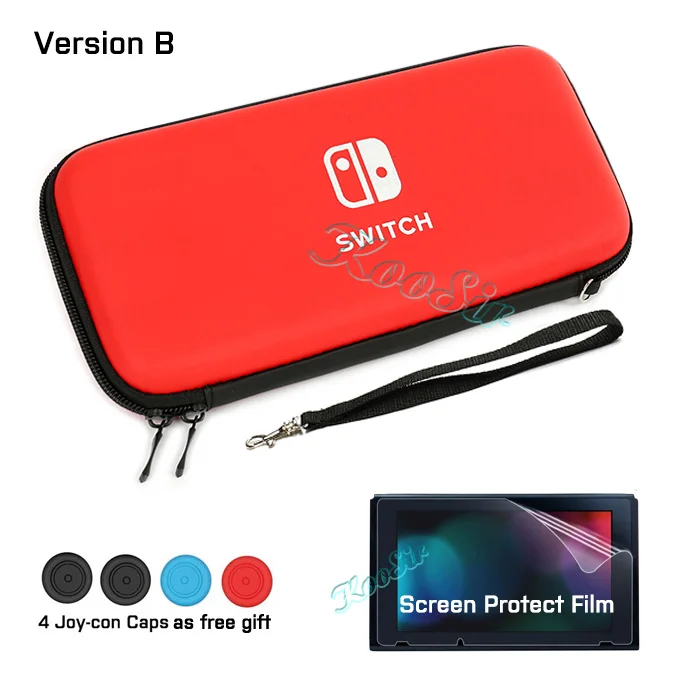 Version B Аксессуары для nintendo Switch, чехол для переноски nintendo Switch, Портативная сумка, защитная пленка для экрана, для игр nintendo Switch - Цвет: Version B