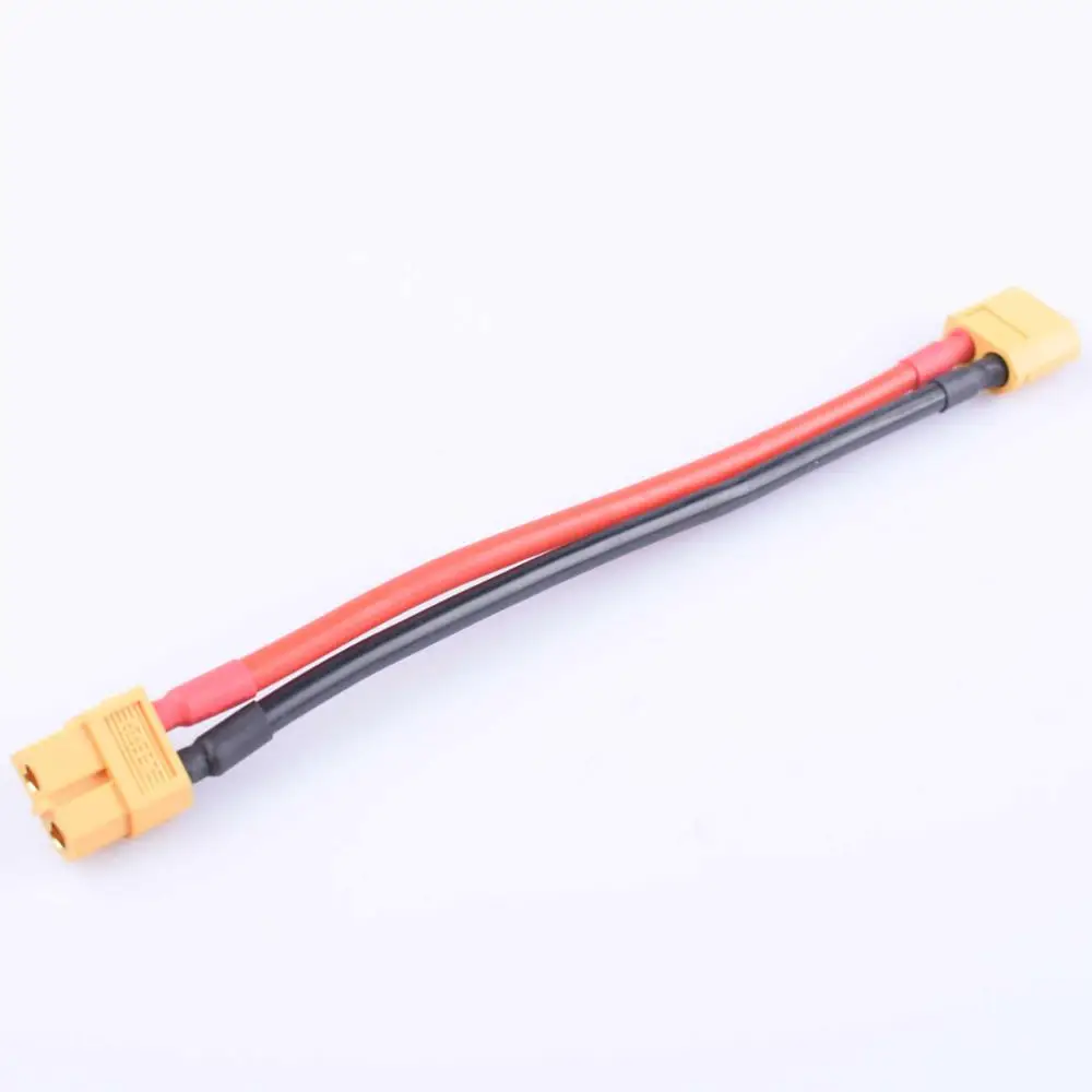 Yellow XT60 150MM Желтый черный синий цвет XT60 3,5 мм Золотой штекер удлинитель с 12AWG Nano Tech батарея adpater для батареи, зарядное устройство, двигатель - Цвет: Yellow XT60 150MM