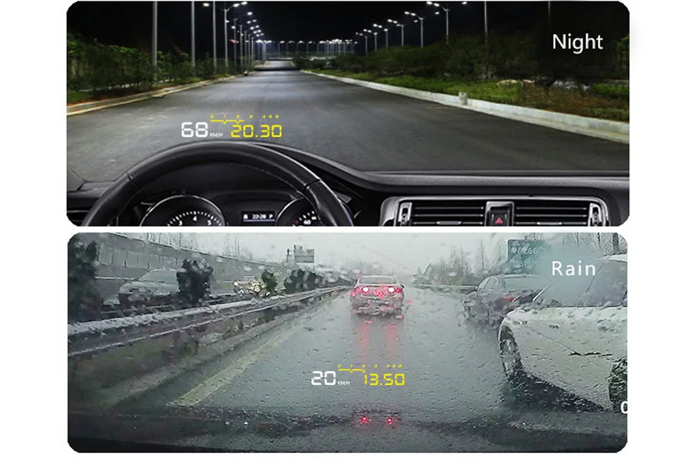 Eanop en-салона автомобиля HUD Дисплей OBD II EOBD Авто Цифровой автомобиль спидометр для Audi A6 C6 toyota Ford