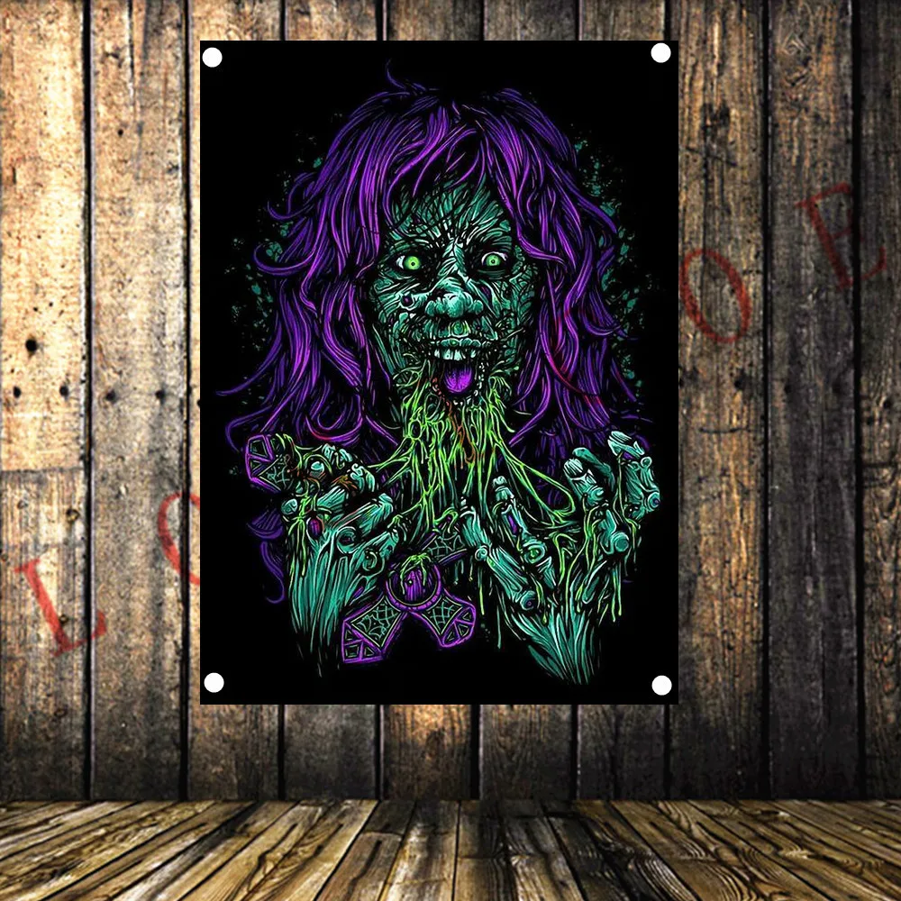 Рок тяжелый металл музыка флаг Татуировка баннер ВИНТАЖНЫЙ ПЛАКАТ гобелен