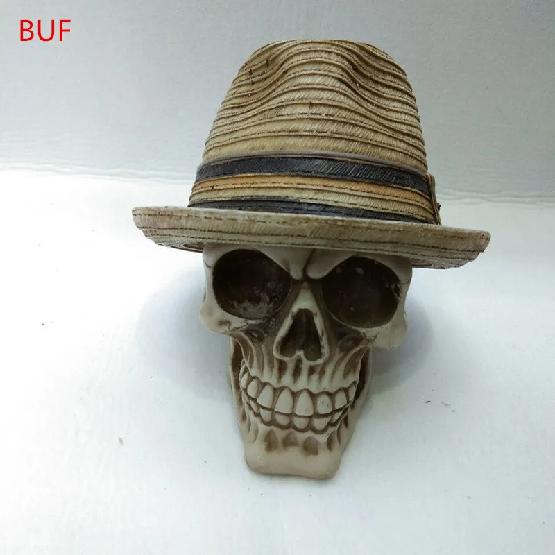 Resin Craft Skull Statues For Decoration Cool Ornaments Creative Sculpture Home Accessories | Дом и сад