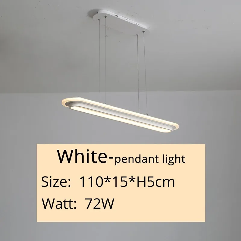 white 110cm pendant Черно-белые люстры для гостиной, прихожей, коридора, освещение, лампа, современный домашний светильник, лампадарио, люстры - Цвет абажура: white 110cm pendant