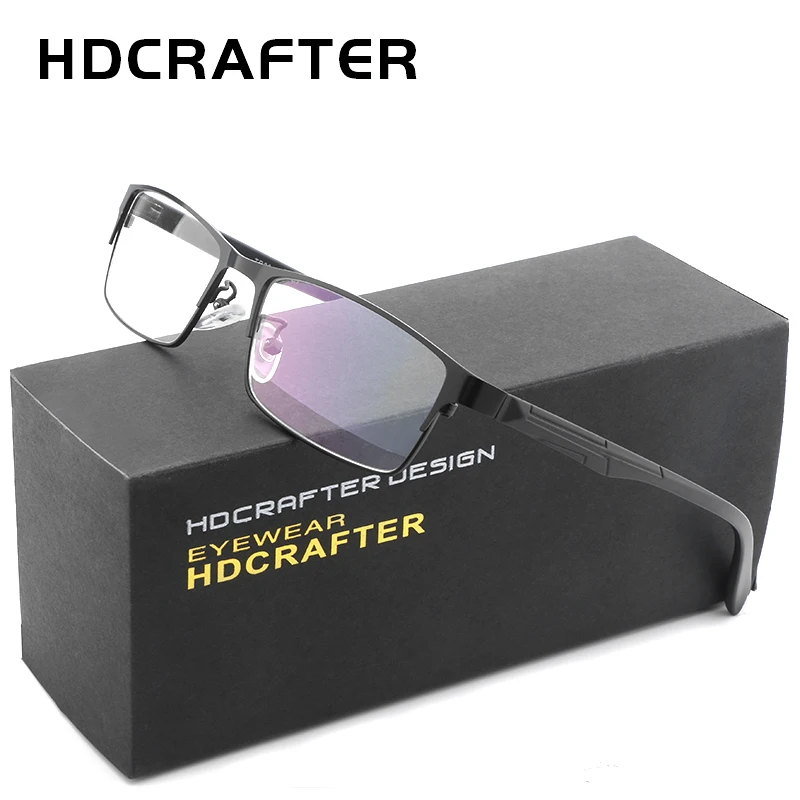 Hdcrafter Для мужчин металлические Оправы для женских очков унисекс высокое качество