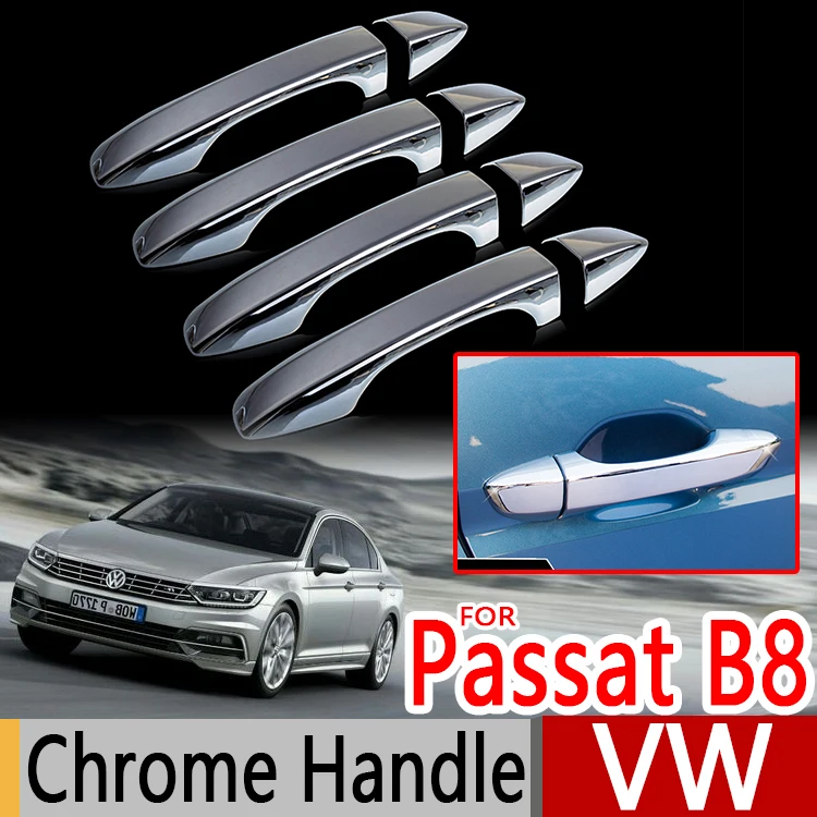 Для VW Passat B8 хромированные чехлы с ручками Набор отделки 4 Volkswagen MK8 2016 седан вагон