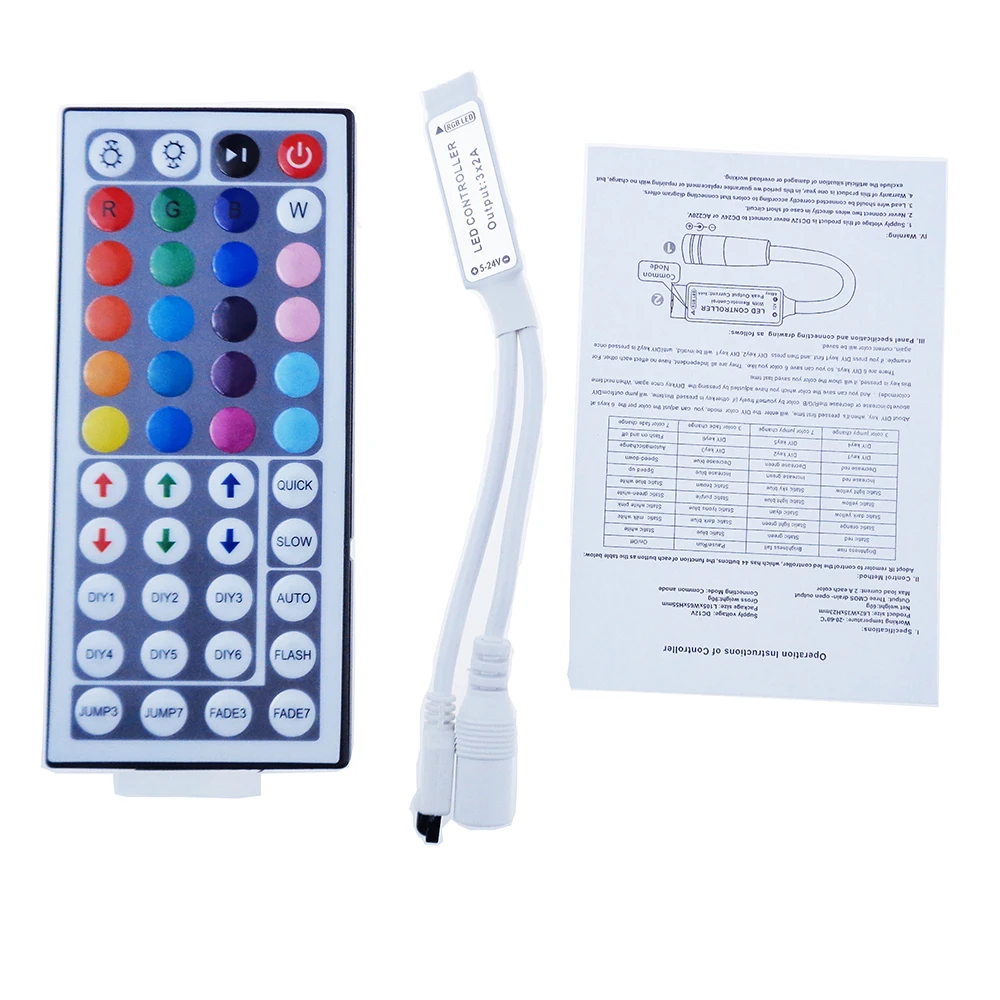 100 шт. RGB led контроллер 44 клавиши Мини ИК пульт дистанционного управления диммер