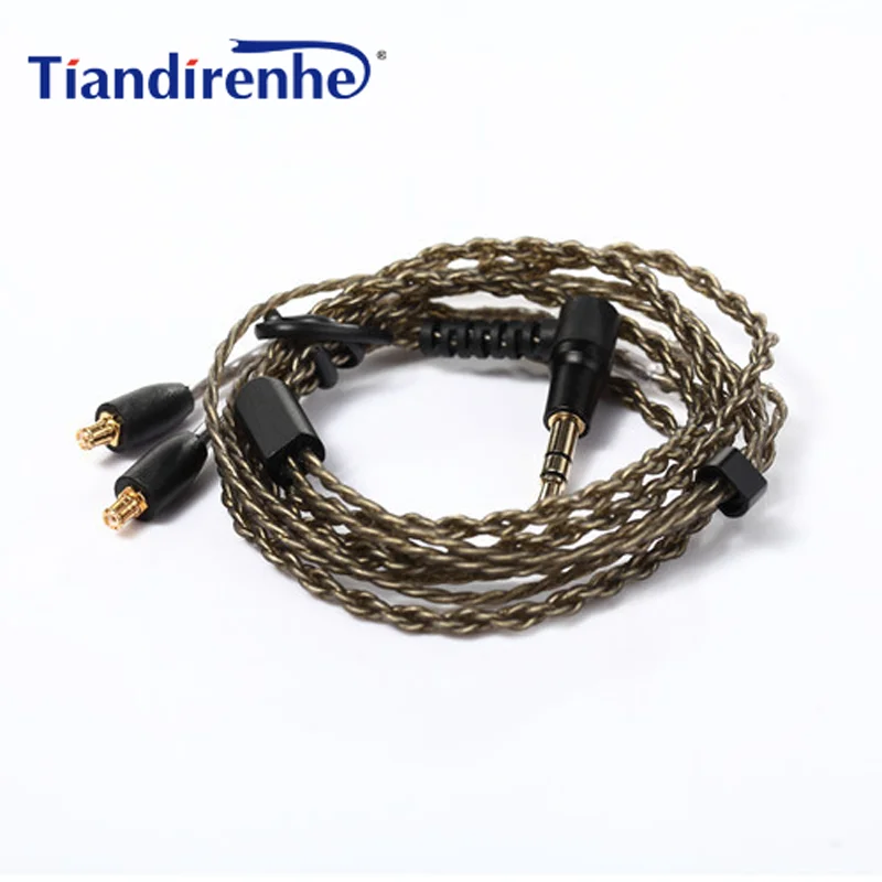 HIFI обновления MMCX кабель для Shure SE215 SE535 SE846 SE425 ue900 наушники 4 ряда переплетения iPhone