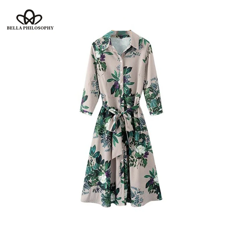 Женское винтажное платье миди в полоску Wonder плиссированное Повседневное с