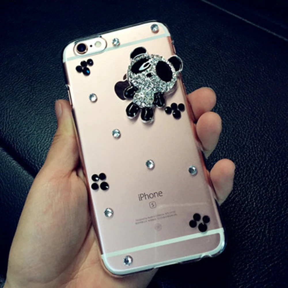 Soft Edge TPU+PC Acrylic Unique phone shell fashion Bling Diamond Luxury Glitter DIY Handmade Cute Case Cover For OPPO R9 Plus |