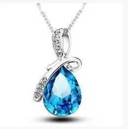 Hot Sell Top Class Fashion Heart Power Necklaces Crystal Jewelry New Girls Women Jewelry