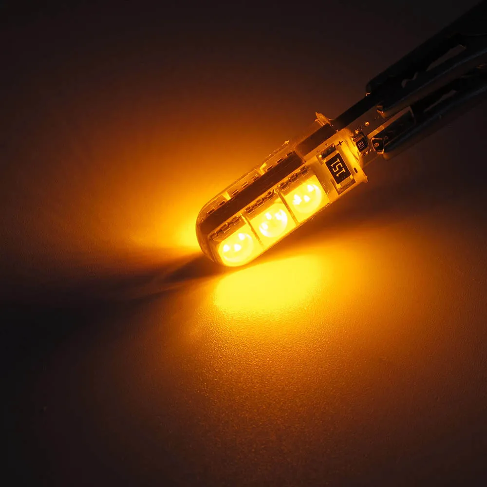 T10 W5W 6 SMD 5050 силиконовая оболочка светодиодные лампы Canbus DC 12V Автомобильные