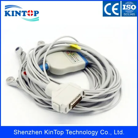 5 шт./лот совместим с Новым кабелем Fukuda Denshi FX-7102 ekg CardiMax FX-7101 Φ 10lead ecg AHA Banana 4 0 |