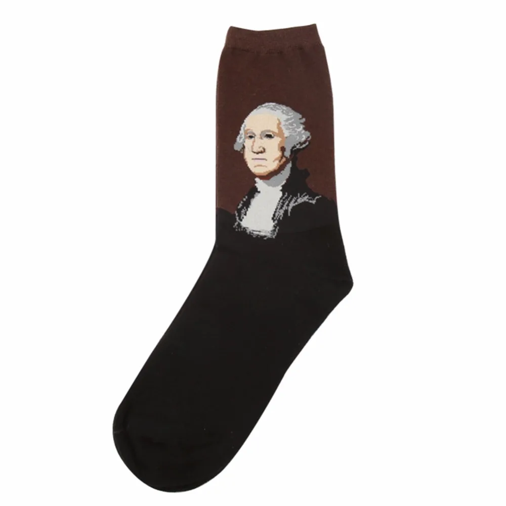 

New European Socks Fashion Women Harajuku 11 Style Printing Cotton Oil Painting Classic Art Sock Casual Funny Van Gogh Socks