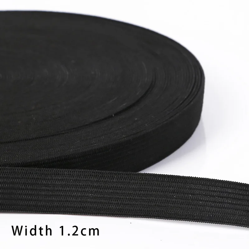 1.2cm Black 1 см/1,2 см/1,5 см/2 см/2,5 см нейлоновая тесьма, лента для рукоделия, для шитья, для рюкзака, ремней, рюкзаков - Цвет: 1.2cm Black