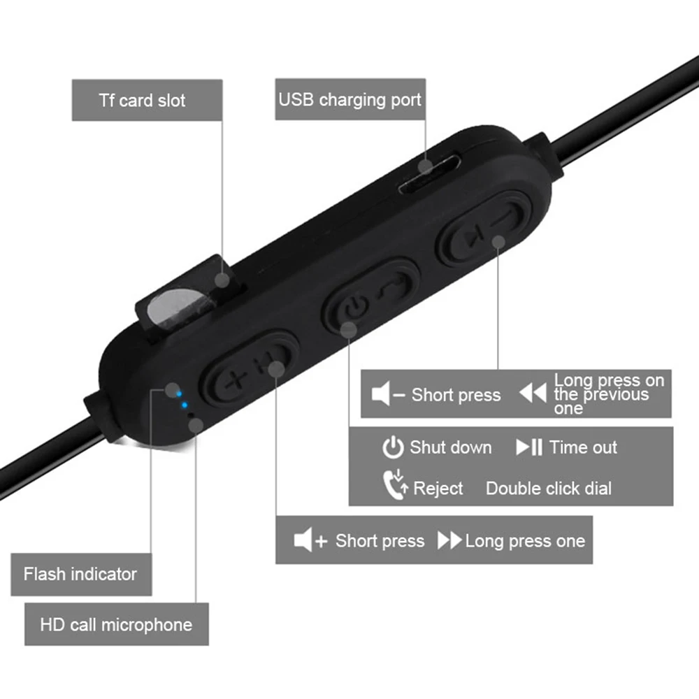 Беспроводные Bluetooth 4 2 наушники Поддержка 16 г SD/TF карта легкие спортивные