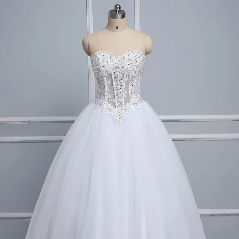 QQ Lover 2018 новый жемчуг Бисер свадебное платье на заказ плюс Размеры Vestido De Noiva |